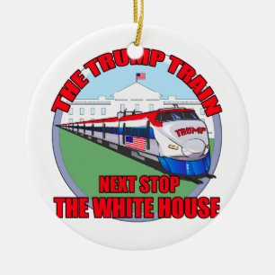 Trump Train Ceramic Tree Decoration