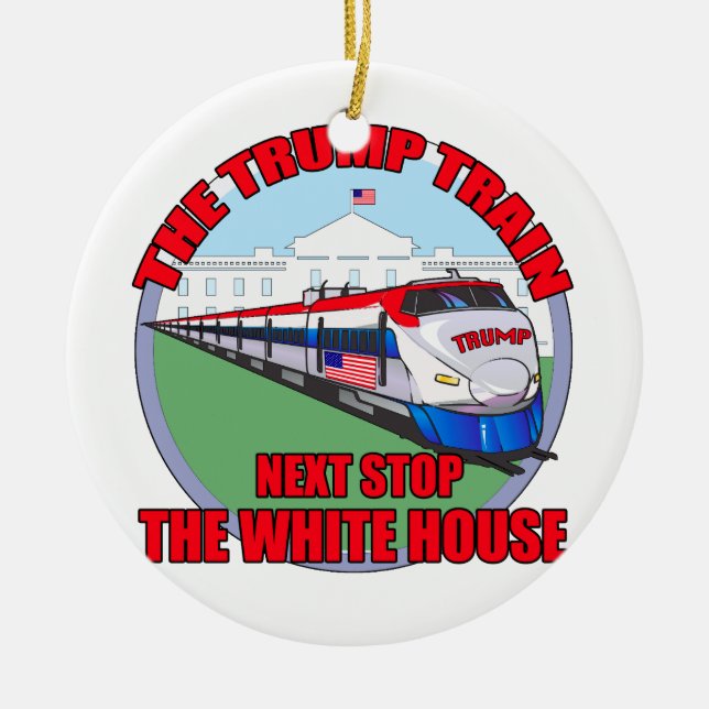 Trump Train Ceramic Tree Decoration (Front)