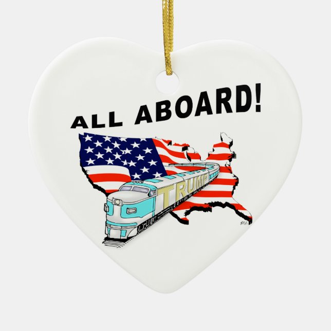 Trump Train Ceramic Tree Decoration (Front)