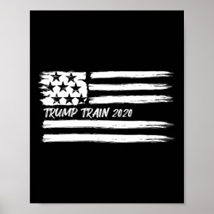 Trump Train President Election Campaign Usa Flag P Poster