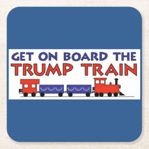 TRUMP TRAIN SQUARE PAPER COASTER