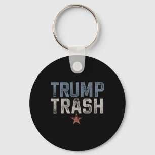 Trump Trash 2024 Grunge Vintage Garbyge For Trump  Key Ring
