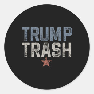 Trump Trash 2024 Retro Distressed Vintage Garbyge Classic Round Sticker