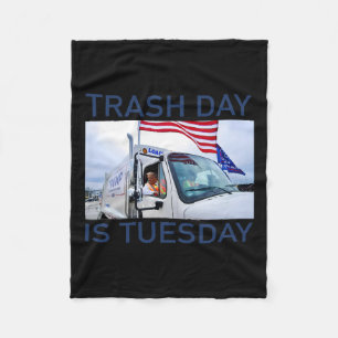 Trump Trash 2024 Vintage Garbyge For Trump Fleece Blanket