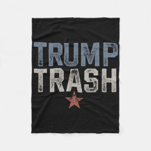 Trump Trash 2025 Retro Distressed Vintage Garbyge Fleece Blanket