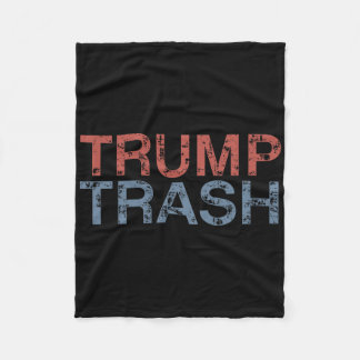 Trump Trash 2025 Retro Grunge Vintage Garbyge For  Fleece Blanket