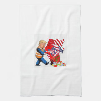 Trump Trash & Recycling Tea Towel