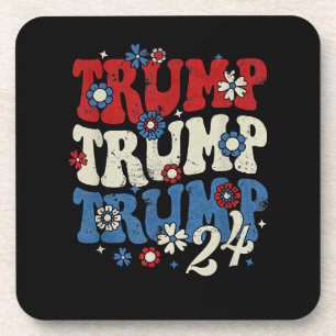 Trump Trump Trump 2024 Retro Coaster