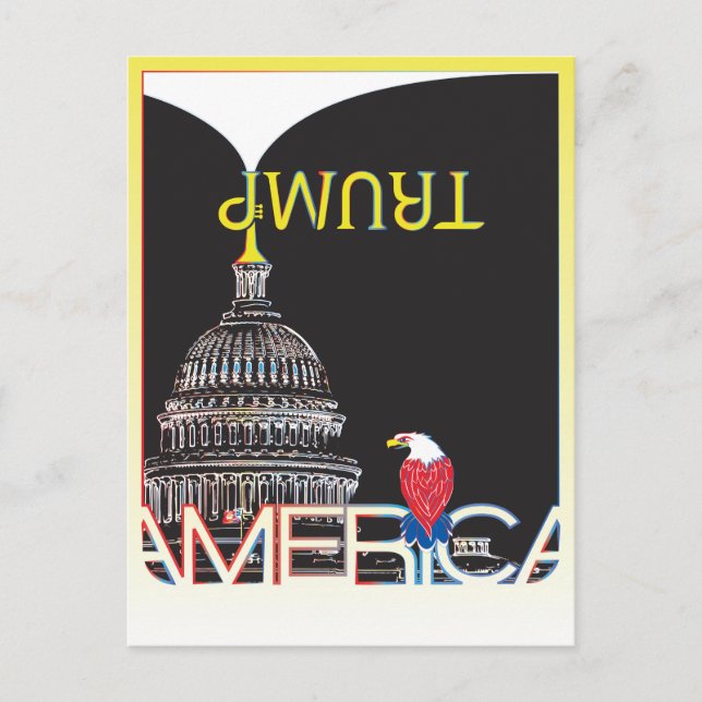 TRUMP Trumpet & Capitol Postcard (Front)