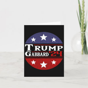 Trump Tulsi Gabbard 2024 Conservative Us Flag Card