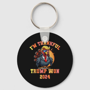 Trump Turkey Funny Meme Im Thankful Trump Won Than Key Ring