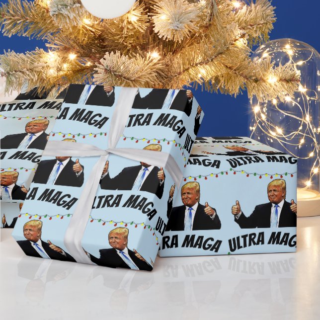 TRUMP ULTRA MAGA CHRISTMAS WRAPPING PAPER (Holidays)