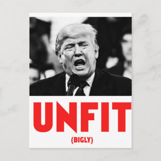 TRUMP UNFIT POSTCARD