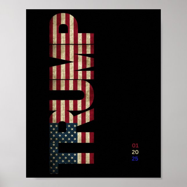 Trump Us Flag 1  Poster (Front)