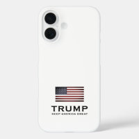 Trump US flag iPhone 16 Case. Keep America Great