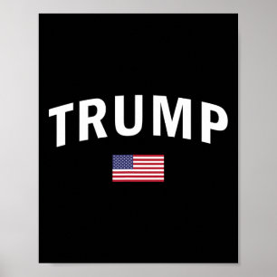 Trump Us President Sports Tee American 2024 Mega U Poster
