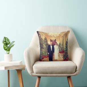 Trump US President White House Christmas  Cushion