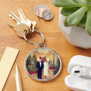 Trump US President White House Christmas  Key Ring