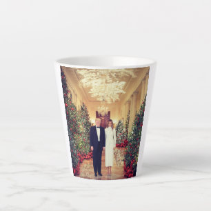 Trump US President White House Christmas  Latte Mug
