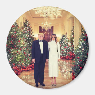 Trump US President White House Christmas  Magnet