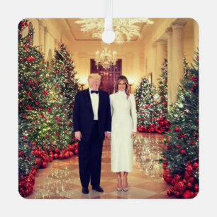 Trump US President White House Christmas  Metal Tree Decoration