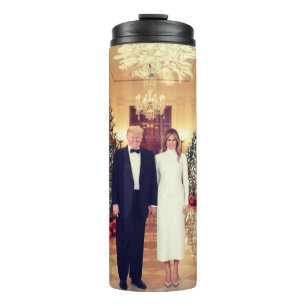 Trump US President White House Christmas  Thermal Tumbler