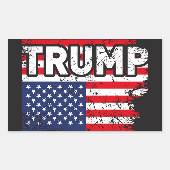 Trump USA Flag Sticker Political Cool Sticker (Front)