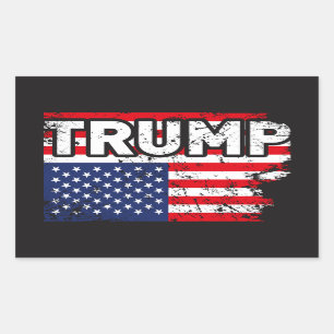 Trump USA Flag Sticker Political Cool Sticker