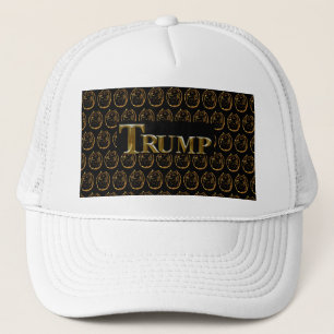 TRUMP USA GOLD TRUCKER HAT