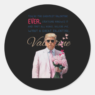 Trump Valentine Classic Round Sticker