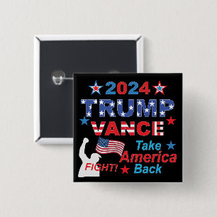 TRUMP VANCE 2024 15 CM SQUARE BADGE
