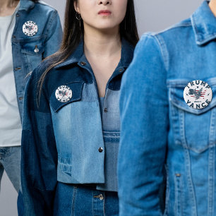 Trump Vance 2024 3 Cm Round Badge