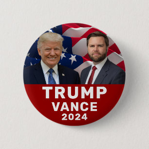 Trump Vance 2024  6 Cm Round Badge