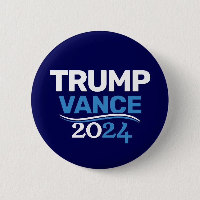 Trump vance 2024 6 cm round badge (Front)