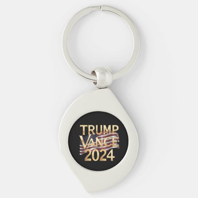 Trump Vance 2024: A Bold Vision for America Key Ring (Front)