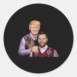 Trump Vance 2024 Brothers Funny Parody Trump J.d.  Classic Round Sticker