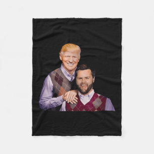 Trump Vance 2024 Brothers Funny Parody Trump J D V Fleece Blanket