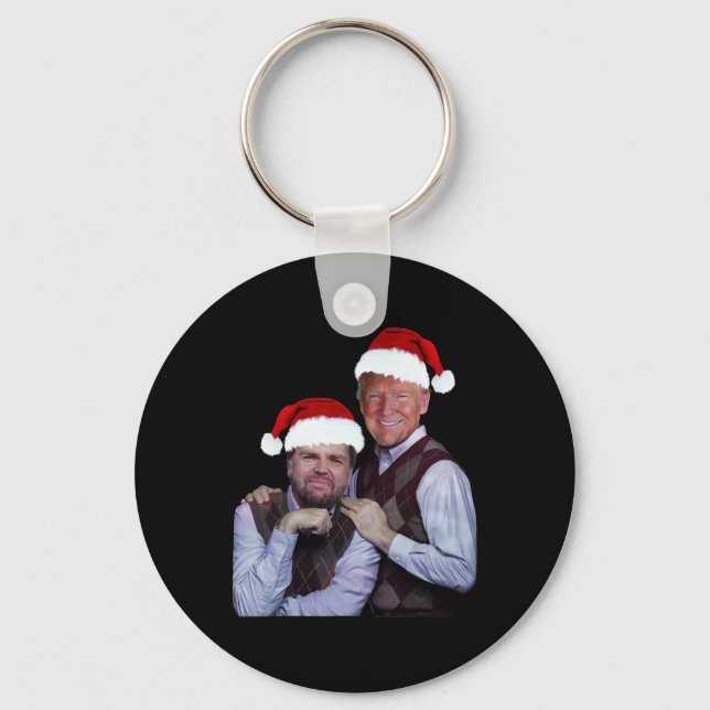 Trump Vance 2024 Brothers Santa Funny Trump Vance  Key Ring (Front)