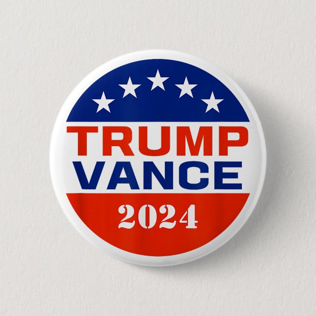 Trump Vance 2024 Button Election for Republicans  (Front)