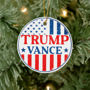 Trump Vance 2024 Ceramic Ornament