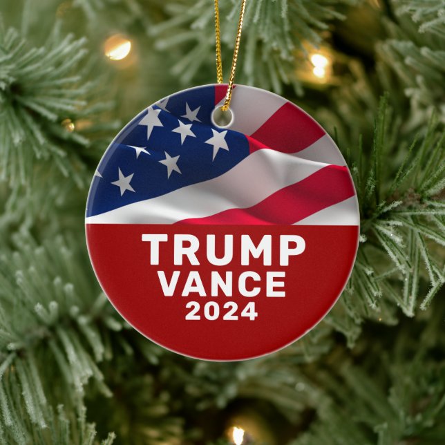 Trump Vance 2024  Ceramic Ornament (Tree)