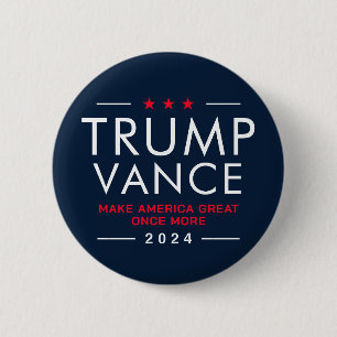 Trump Vance 2024 Collectable Campaign  6 Cm Round Badge