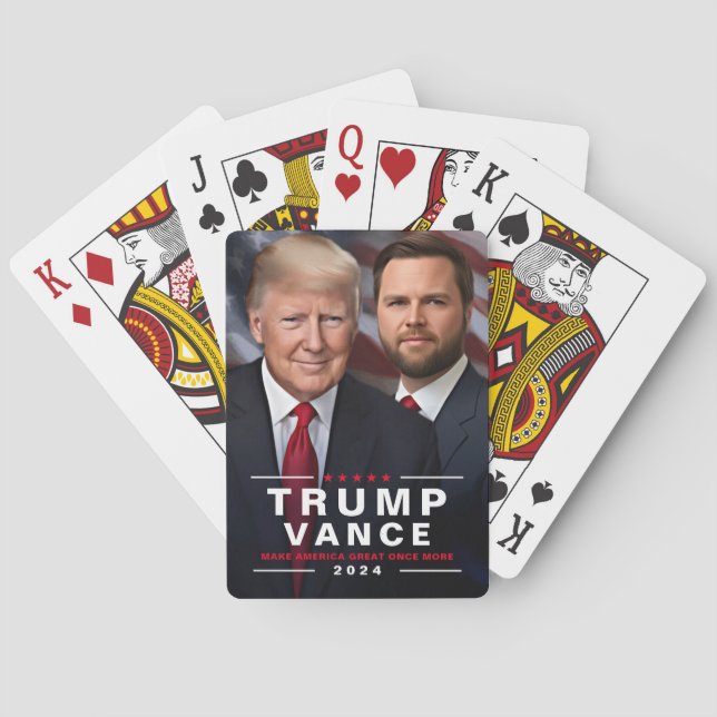 Trump Vance 2024 Collectable Campaign Photo   Playing Cards (Back)