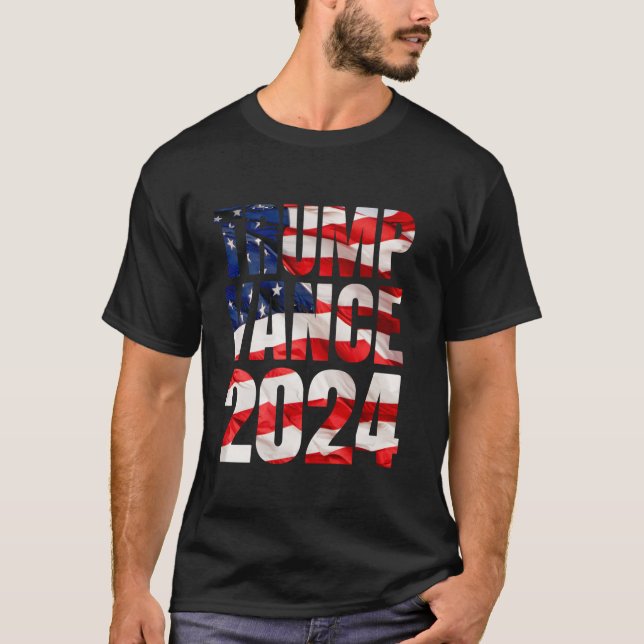Trump Vance 2024 Election Donald Trump JD Vance 20 T-Shirt (Front)