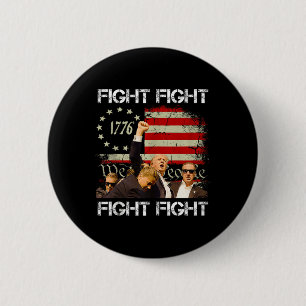 Trump Vance 2024 Fight  6 Cm Round Badge