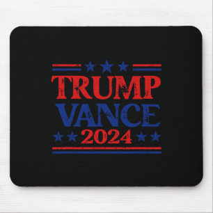 Trump Vance 2024 Flag Patriotic Usa Stars Stripes  Mouse Pad