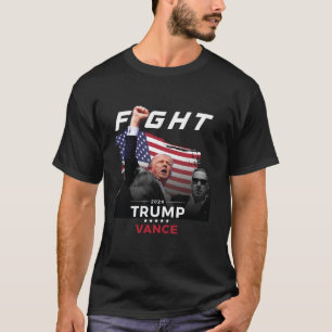 Trump Vance 2024 Flag Vote For President Trump Fig T-Shirt