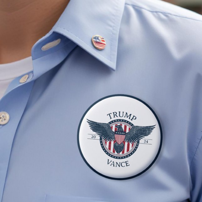 Trump Vance 2024 For President Pin (Trump Vance 2024 MAGA Button Pin)