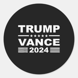 Trump Vance 2024 For President Vp Usa Election Pat Classic Round Sticker