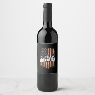 Trump Vance 2024 J.D. Vance Outlaw Hillbilly  Wine Label